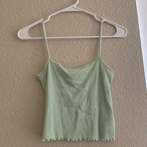 h&m green tank top aesthetic